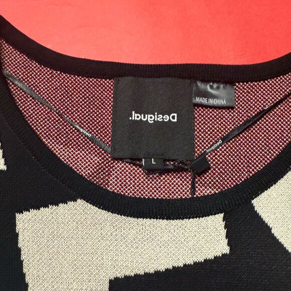 Desigual Unique Maxi Print Dress with “Be You” Slogan - Size L, NWT - Picture 6 of 11